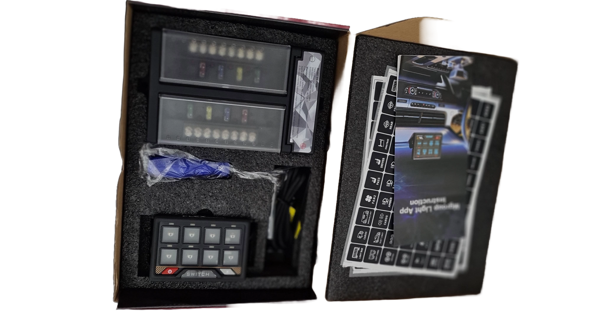 Flex 8 Gang Switch Panel With Bluetooth